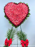 Load image into Gallery viewer, funeral arrangements (red heart)
